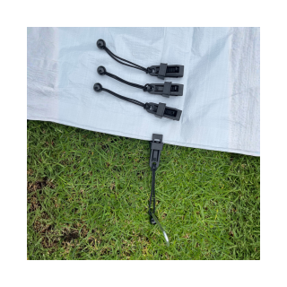 Floor or tent clamp with 150mm Bungee